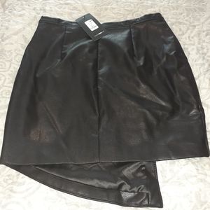 Faux leather skirt